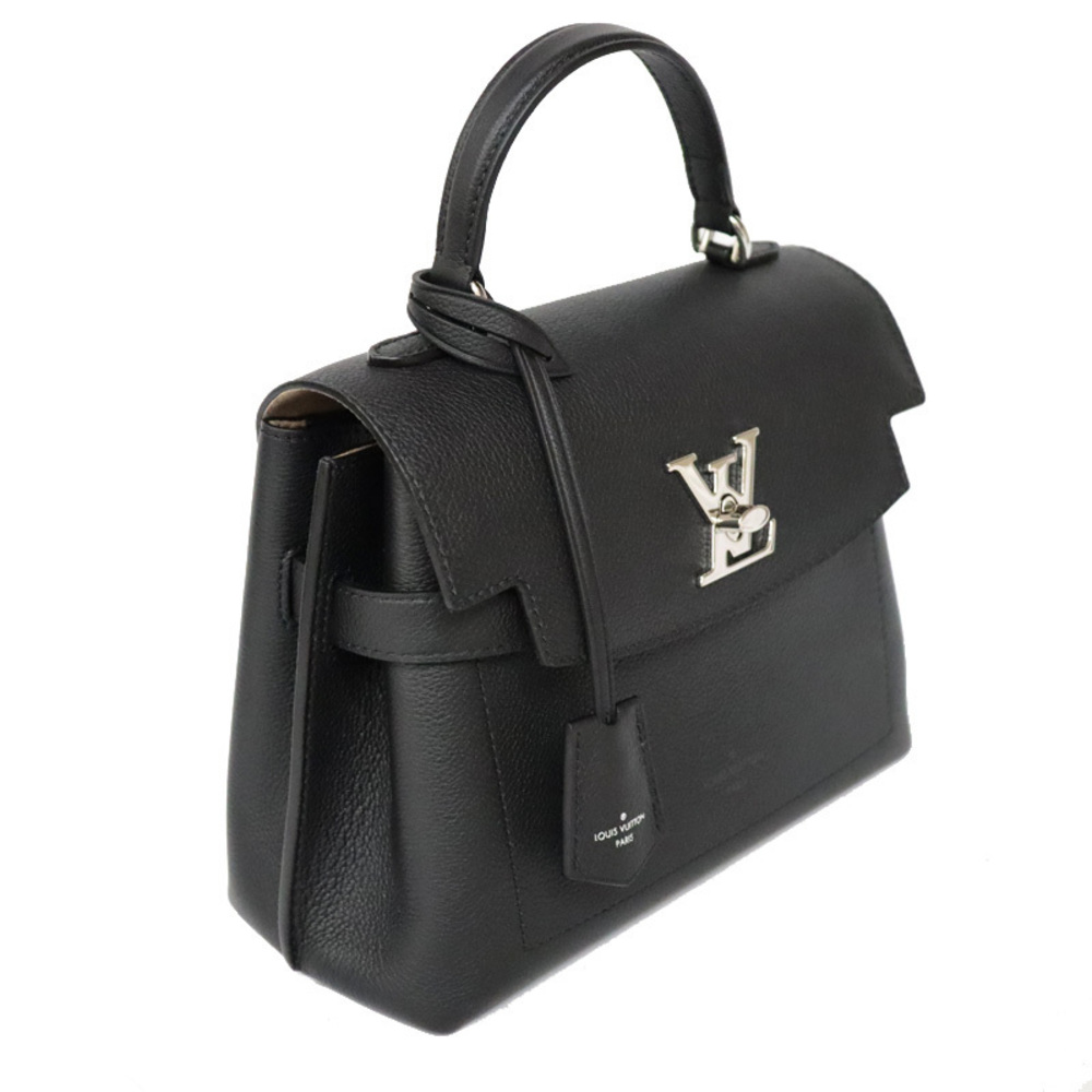 Louis Vuitton Leather Lock Calf Black Bag Ever Me Shoulder BB